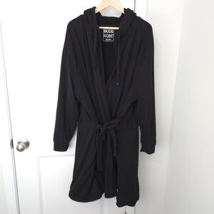 Dude Robe Men's Black Hooded Robe